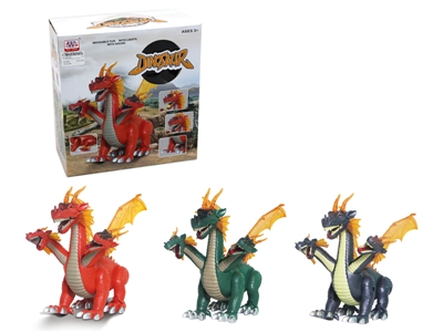 B/O DINOSAUR W/LIGHT & VOICE & SIT DOWN & WALK PURPLE/ORANGE/GREEN - HP1064726