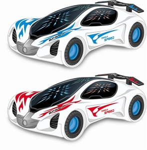 3D B/O BUMP AND GO CAR W/LIGHT&MUSIC 2ASST  - HP1064792