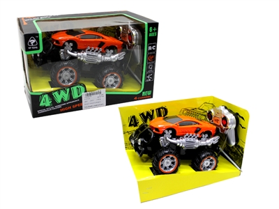 R/C 4 CHANNEL CAR W/LIGHT, NOT INCLUDED BATTERY YELLOW/ORANGE - HP1065080