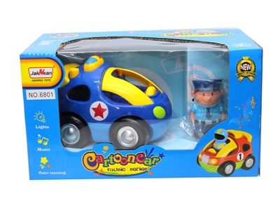 B/O CARTOON CAR W/MUSIC DARK BLUE/LIGHT BLUE - HP1065082