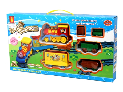B/O TRACK CAR W/BUILDING BLOCK & LIGHT & TRAIN VOICE - HP1066028