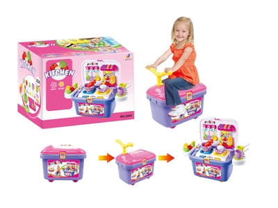KITCHEN SET W/LIGHT & MUSIC （PINK PULLEY） - HP1067063