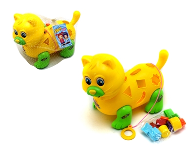 PUSH & PULL CAT  YELLOW/GREEN - HP1067119