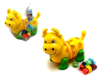 PUSH & PULL COW YELLOW/GREEN - HP1067121