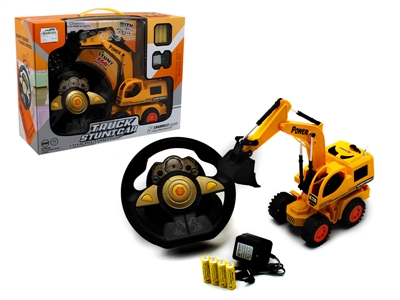5 FUNCTION R/C STUNT CONSTRUCTION CAR W/LIGHT INCLUDED BATTERY - HP1067350