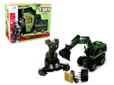 6 FUNCTION R/C STUNT CONSTRUCTION CAR W/LIGHT INCLUDED BATTERY - HP1067351