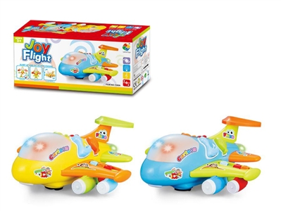 B/O PLANE W/LIGHT & MUSIC & BUMP AND GO ,BLUE/YELLOW - HP1067992