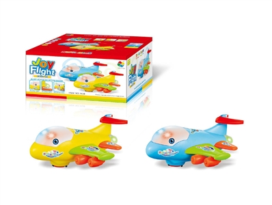 B/O CARTOON PLANE W/LIGHT & MUSIC & BUMP AND GO ，BLUE/YELLOW - HP1067997