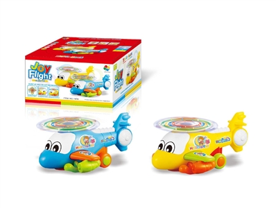 B/O CARTOON PLANE W/LIGHT & MUSIC & BUMP AND GO ，BLUE/YELLOW - HP1067998