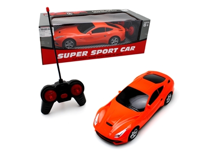 1:16 SCALE 4 FUNCTION R/C CAR W/LIGHT INCLUDE BATTERY RED/YELLOW/ORANGE - HP1068352