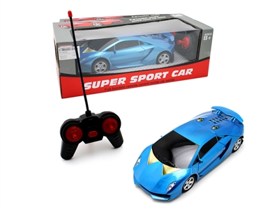1:16 SCALE 4 FUNCTION R/C CAR W/LIGHT RED/YELLOW/ORANGE - HP1068353