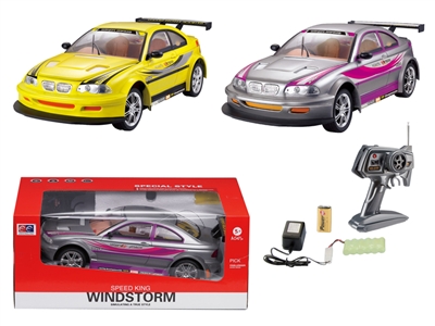 1：10 R/C CAR W/LIGHT & CHARGER GRAY/YELLOW - HP1068372