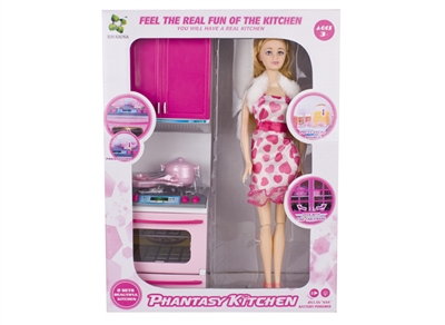 KITCHEN SET W/LIGHT & MUSIC INCLUDE BATTERY 2ASST - HP1068744