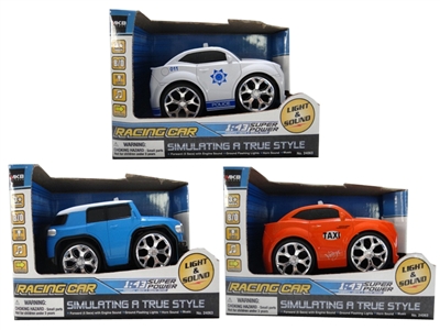 B/O CAR W/LIGHT & MUSIC 3ASST. INCLUDED BATTERY - HP1068836