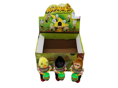 WIND UP PLUSH ANIMAL 12PCS/DISPLAY BOX - HP1070009