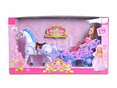 B/O HORSE+CARRIAGE W/MUSIC & LIGHT - HP1070863