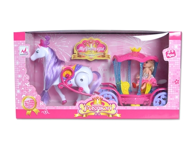 B/O HORSE+CARRIAGE W/MUSIC & LIGHT - HP1070864