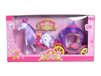 B/O HORSE+CARRIAGE W/MUSIC & LIGHT - HP1070865