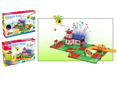 B/O TRAIN W/BUILDING BLOCK 54PCS W/LIGHT & MUSIC - HP1071017