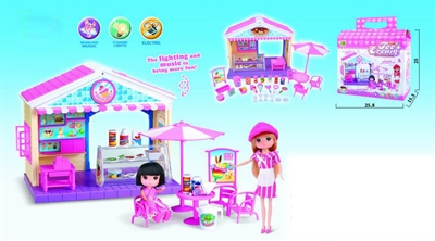 ICE CREAM SHOP W/MUSIC & LIGHT (32 PCS) - HP1071370