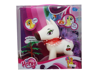 CARTOON VINYL HORSE w/light w/music including battery - HP1071680