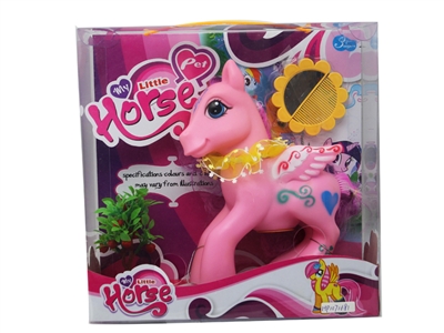 CARTOON VINYL HORSE w/light w/music including battery - HP1071681