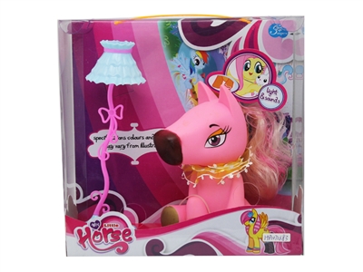 CARTOON VINYL HORSE w/light w/music including battery - HP1071683