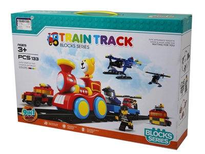 B/O TRACK CAR W/BUILDING BLOCK & LIGHT & MUSIC - HP1071922
