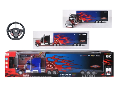 4 FUNCTION R/C CONTAINER TRUCK W/LIGHT & MUSIC BLACK/BLUE - HP1072089
