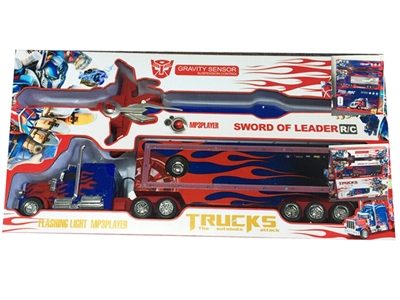 4 FUNCTION R/C CONTAINER TRUCK W/LIGHT & MP3 - HP1072113
