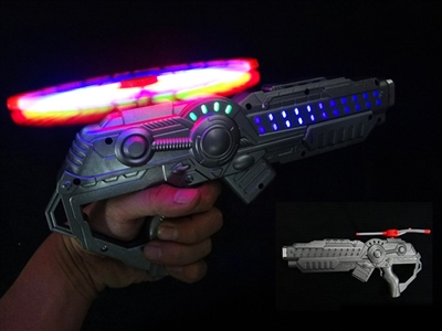 FLASHING GUN WITH WINDMILL，5 LED，SOUND - HP1072223