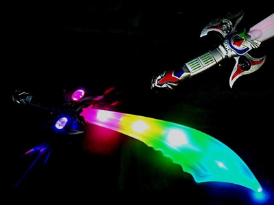 FLASHING SWORD W/MUSIC，COLOURFUL HANDLE，DOUBLE FLASH - HP1072244