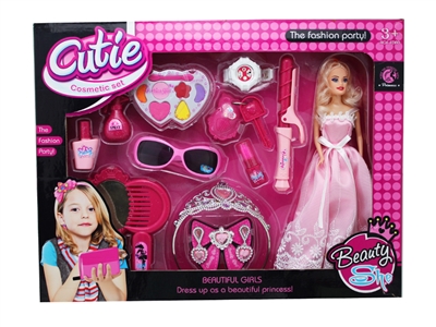 BEAUTY SET W/BENDABLE DOLL - HP1072268