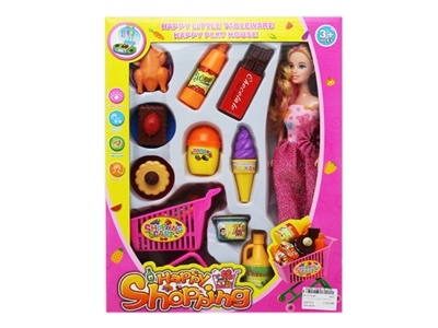 KITCHEN SET W/BENDABLE DOLL - HP1073046