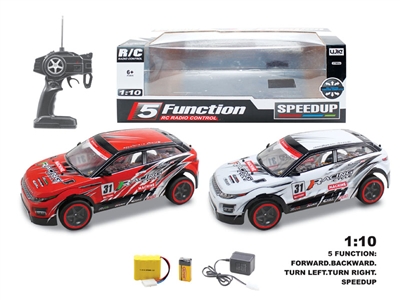 1:10 5CHANNELS R/C CAR W/9.6V CHARGING BATTERIES IN CAR,1*9V BATTERIES IN CONTROLLER & CHARGER RED/WHITE - HP1073193