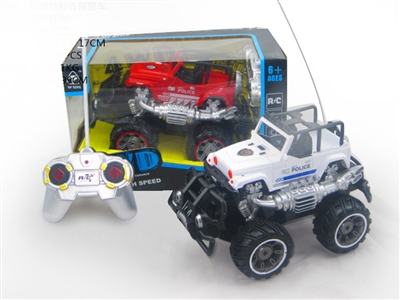 R/C 4 CHANNEL CAR W/LIGHT, NOT INCLUDED BATTERY RED/WHITE - HP1073211