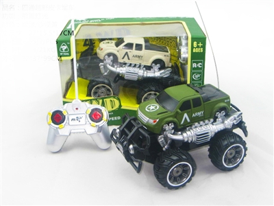 R/C 4 CHANNEL CAR W/LIGHT, NOT INCLUDED BATTERY ARMY GREEN/DESERT YELLOW - HP1073215