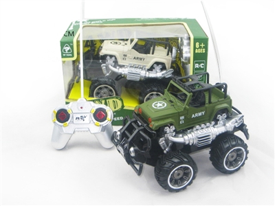 R/C 4 CHANNEL CAR W/LIGHT, NOT INCLUDED BATTERY ARMY GREEN/DESERT YELLOW - HP1073216