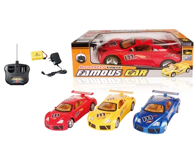 1：12 4 FUNCTION R/C CAR W/LIGHT RED/BLUE/YELLOW INCLUDED BATTERY - HP1073595