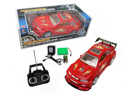 1：10 4CH RC CAR WITH LIGHT RED/BLACK/SILVER - HP1073698