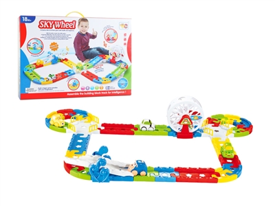 BUILDING BLOCK TRACK W/SKYWHEEL W/LIGHT&MUSIC 6*AG13INCLUDED/2*AAA NOT INCLUEDED - HP1074342