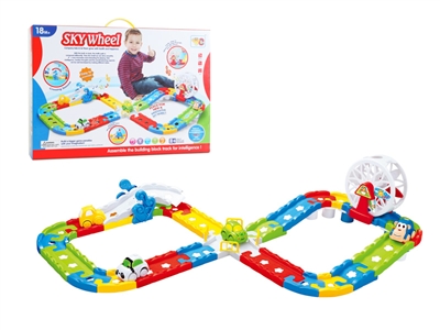 BUILDING BLOCK TRACK W/SKYWHEEL W/LIGHT&MUSIC 6*AG13INCLUDED/2*AAA NOT INCLUEDED - HP1074343