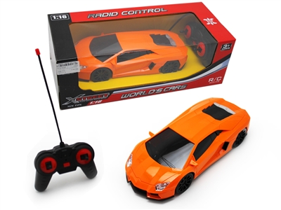1:16四通遥控车带灯光 红橙色 - HP1074789