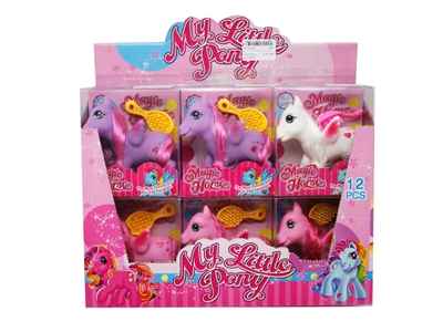VINYL HORSE W/ACCESSORIES 12PCS/DISPLAY BOX - HP1075510