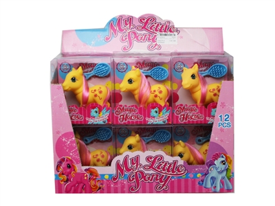 VINYL HORSE W/ACCESSORIES 12PCS/DISPLAY BOX - HP1075512