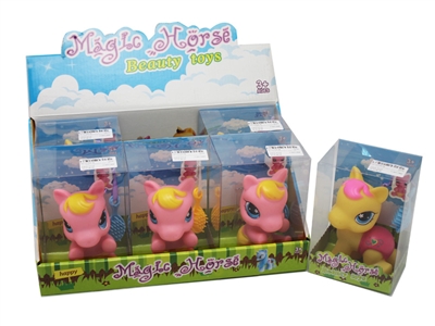 VINYL HORSE W/ACCESSORIES 6PCS/DISPLAY BOX - HP1075516