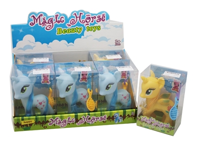 VINYL HORSE W/ACCESSORIES 6PCS/DISPLAY BOX - HP1075519
