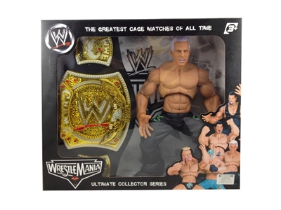 WRESTLER SET W/GOLD BELT & LIGHT & SOUND (INCLUDED BUTTONCELL) - HP1075850