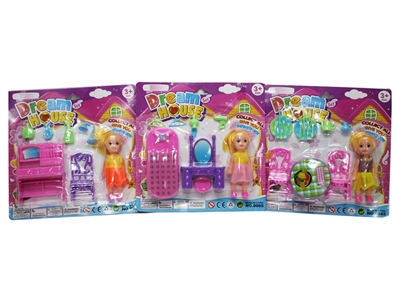FURNITURE SET W/DOLL 4ASST - HP1075956