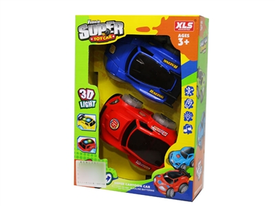 B/O BUMP & GO CAR W/6 3D LIGHTS 2PCS - HP1076015